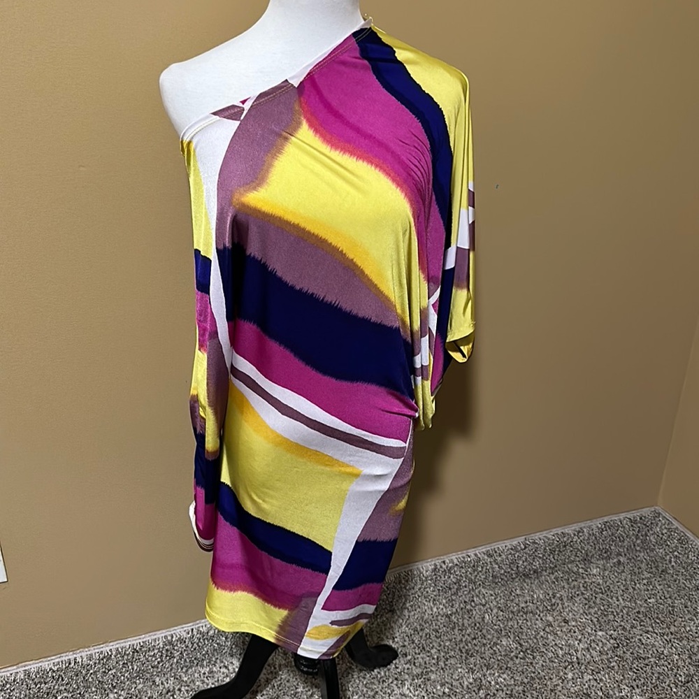 😊 Kanvas Satin Asymmetrical Bodycon Dress